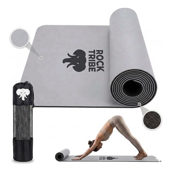 Mat Yoga PU y Caucho 4.5mm - Gris