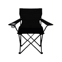 Genérico - Silla Plegable Con Porta Vaso Color Negro