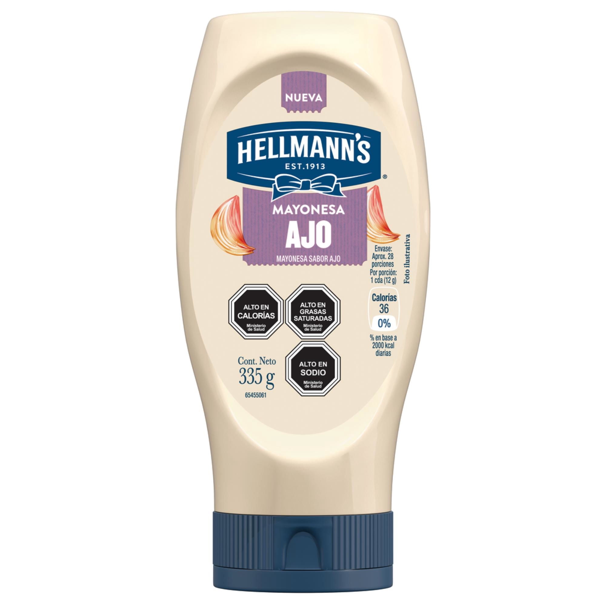 Mayonesa Ajo Squeeze 335 g Hellmanns