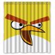 thumbnail image 1 of Cortina de ducha de la franquicia Angry Birds con diseño de pájaro amarillo, juego de cortinas de baño con ganchos, tamaño 66 x 72 pulgadas, 1 of 3