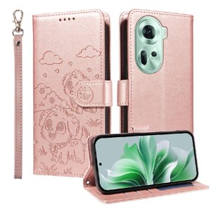 Funda Billetera Foxdock Compatible Con Oppo Reno 11 5G, Diseño Perrito Tierno, Ranuras Para Tarjetas Y Soporte Plegable