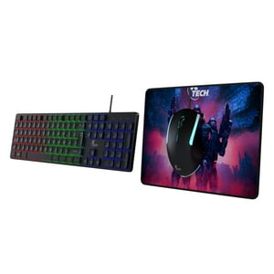 Xtech - Kit Teclado Y Mouse Usb Qwerty Español Negro Negro Talla Única