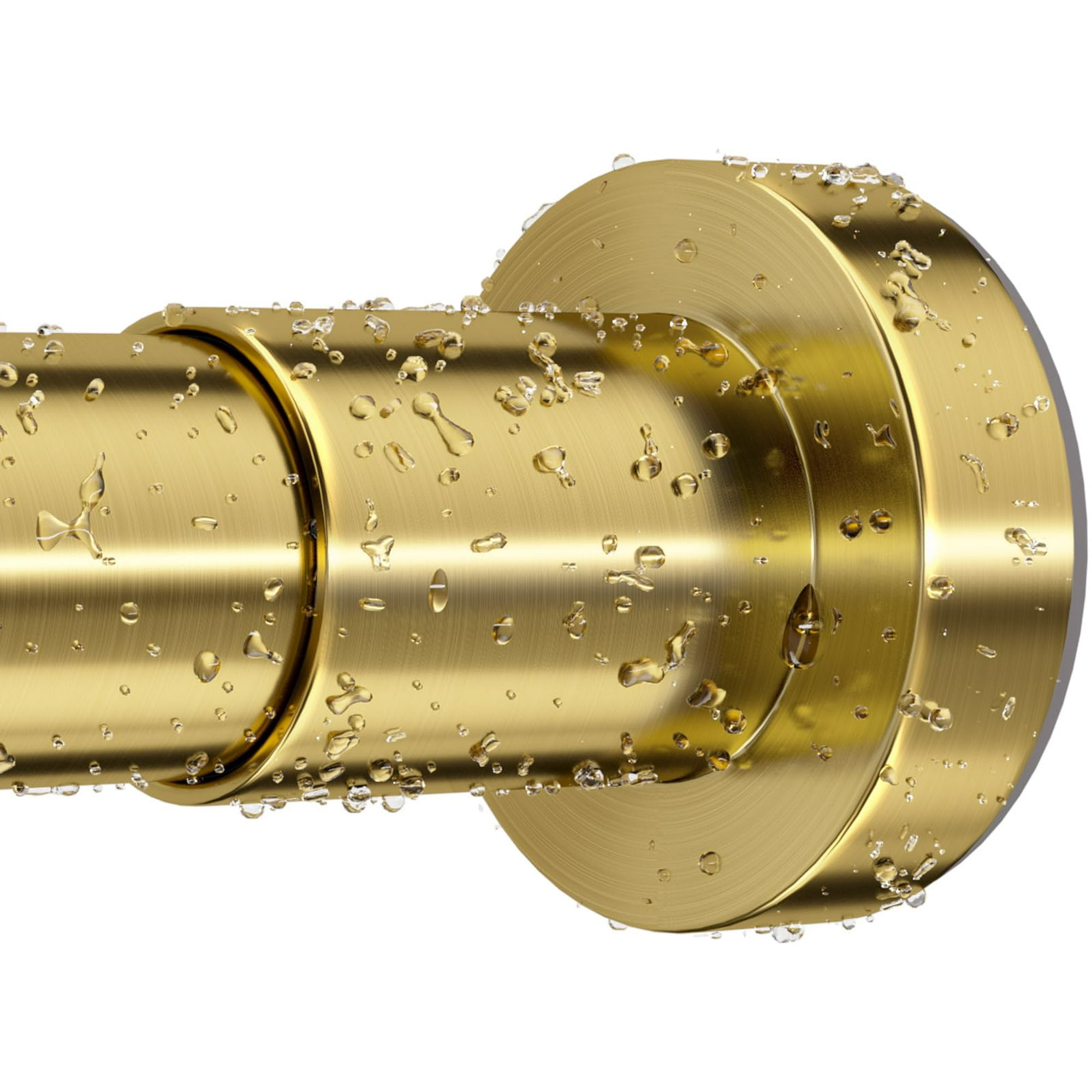 Barra De Cortina De Ducha Zyrw Dorada, No Se Oxida, 90-210 Cm, Acero Inoxidable