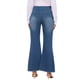 thumbnail image 3 of INSPIRE CHIC Pantalones de Maternidad de Mezclilla para Mujeres, Corte de Bota Acampanada, Elásticos, Tiro Medio, Dobladillo Deshilachado, Pantalones de Embarazo Jeggings M Azul, 3 of 6