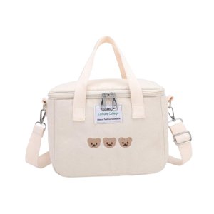 Magideal - Bolsas Colgantes Para Mamá, Bandolera, Organizador De Cochecito, Bolsa De Hombro, Bolsa De Almuerzo Portátil Impermeable Para Juguetes, Aperitivos De Beige