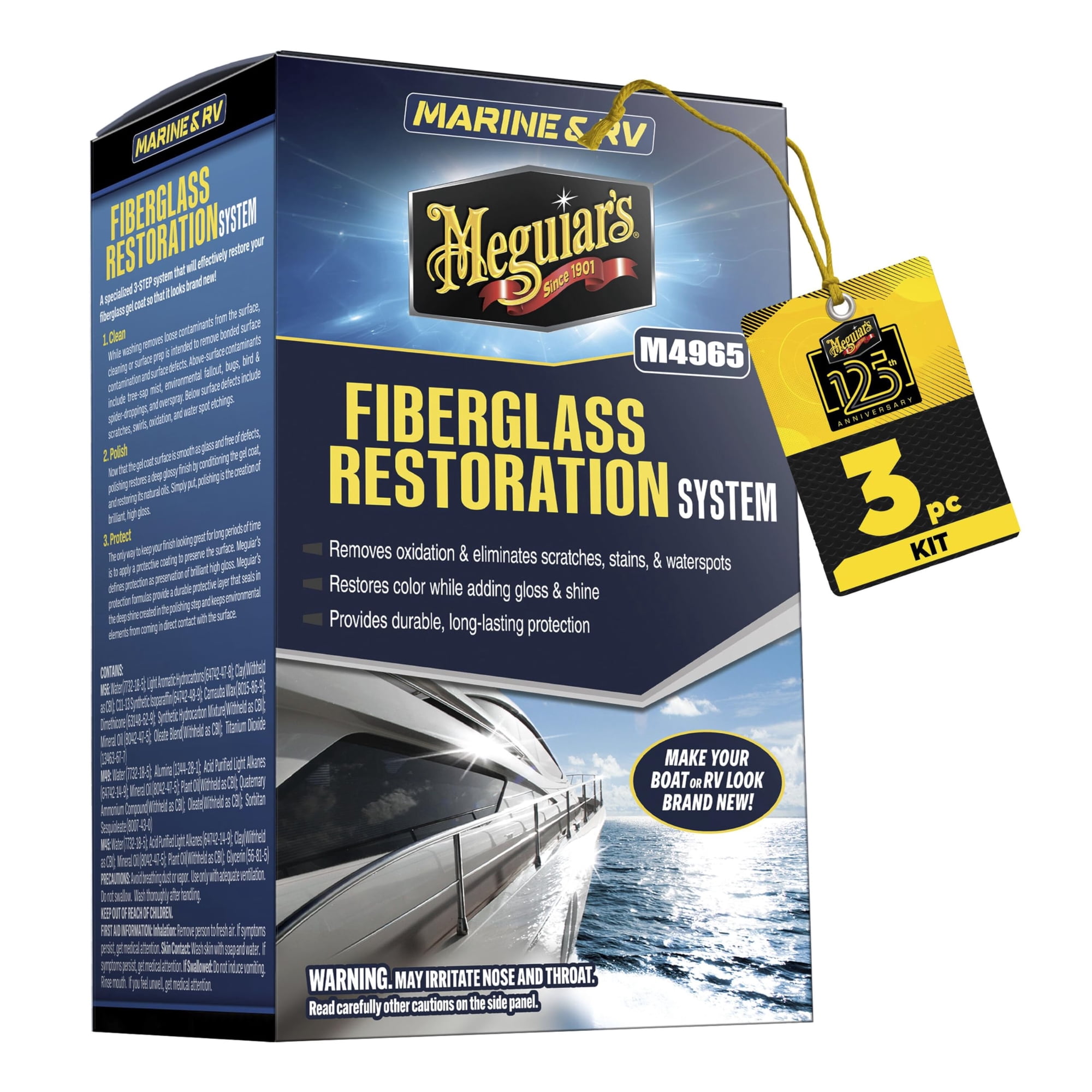 Sistema De Restauración De Fibra De Vidrio Marino Meguiar's M4965