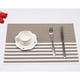 thumbnail image 1 of XmhyTop Juego de 6 Manteletes Individuales para Mesa, Hechos de PVC Resistente, Antideslizantes y Termorresistentes, Ideal para Hogares, Restaurantes y Cocinas, Estilo J, 45*30cm, Café, 1 of 4