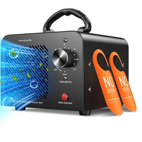 Hadlook - Generador De Ozono Con Diseño De 48.000 Mg/H Para 400 M² Con Temporizador, Color Negro