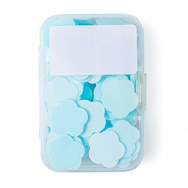 Mini pastillas de jabón de manos portátiles - Toallitas de jabón de papel para viajes - Pastillas desechables sólidas para lavarse las manos para exteriores, hoteles, camping y senderismo (juego de tr