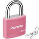 thumbnail image 1 of Candado Puroma de 40 mm con llave igualada color rosa, 1 of 6
