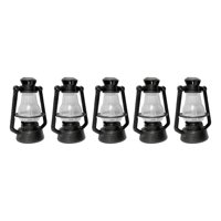 Bothyi - 5X Retro 1:12 Dollhouse Oil Light Para Escena En Miniatura Dormitorio Accesorios Negro
