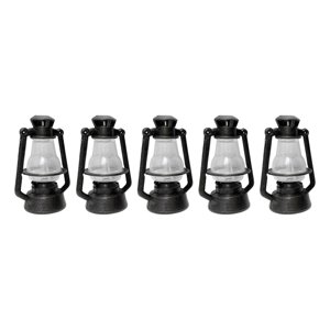Bothyi - 5X Retro 1:12 Dollhouse Oil Light Para Escena En Miniatura Dormitorio Accesorios Negro