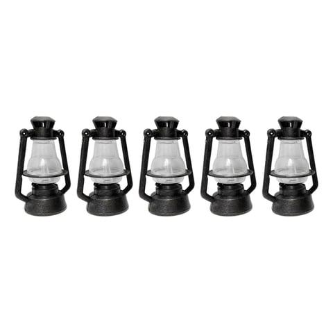 Bothyi - 5X Retro 1:12 Dollhouse Oil Light Para Escena En Miniatura Dormitorio Accesorios Negro