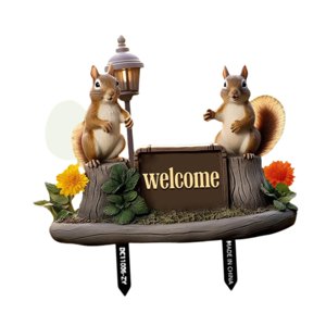 Magideal - Letrero De Bienvenida De Acrílico Con Forma De Estaca Para Jardín, Bonito Adorno Decorativo Para Patio, Letrero De Jardín Acrílico 2D Para Exteriores.