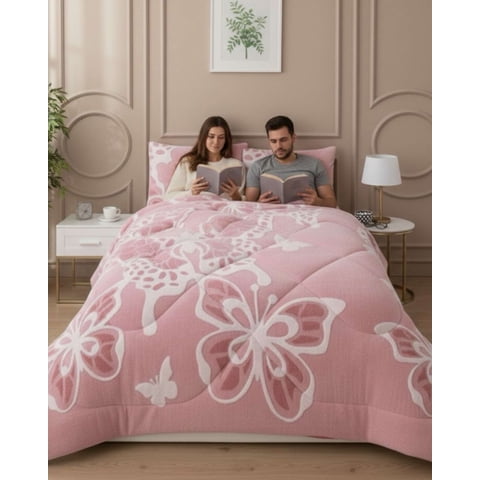 Myl Todo Hogar - Cubrecama King Chiporro Diseño Mariposa Térmico Suave