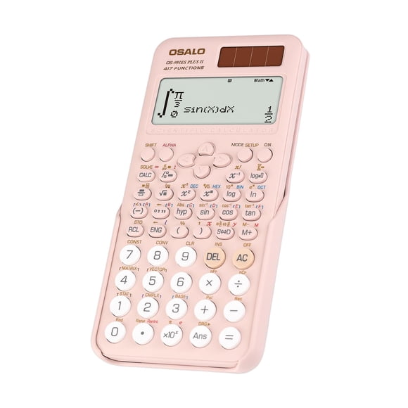 Calculadora científica OSALO OS-991ES II de 417 funciones, rosa