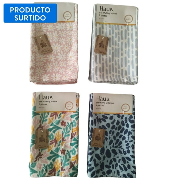 Set de 2 Paños de Cocina 75% Algodón Surtido