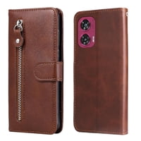 Gangxun - Funda Con Cremallera Para Motorola Edge 50 Fusion, Carcasa Cartera De Cuero Pu Con Soporte Y Tarjetero