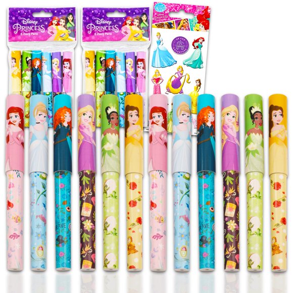 Juego de bolígrafos Inkworks Disney Princess, paquete de 12 con pegatinas