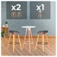 thumbnail image 2 of Mesa Alta 60x105 + 2 Sillas Piso Bar Alto Negro, 2 of 3