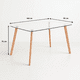thumbnail image 5 of Comedor Mesa de Vidrio Rectangular Nórdica 140x90 cm + 6 Silla de Madera Acolchada Luis XV, 5 of 9
