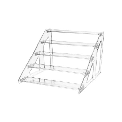 Magideal - Elevador De Exhibición De Acrílico, Accesorios Prácticos Para Escaparate, Soporte De Exhibición De Joyería, Estante Elevador De Exhibición De Acrílico , 5 Niveles 25 Cm