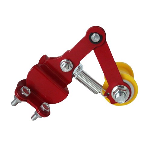 Ioensy - Tensor De Cadena De Moto Ajustador De Cadena De Metal Para La Mayoría De Motocicletas Atv Rojo