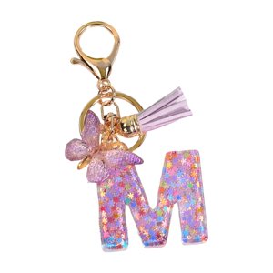 Bothyi - Llavero De Resina Adornos Niñas Mujeres Regalos Alfabeto Inglés Llavero Llavero M