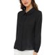 thumbnail image 4 of INSPIRE CHIC Blusa de Mujer con Cuello Peter Pan Casual de Negocios de Manga Larga Camisa de Botones para el Trabajo XL Negro, 4 of 4