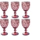 thumbnail image 4 of Copa de Vino de Vidrio con Relieve – Set de 6 Unidades Color Burdeo, 4 of 4