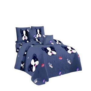 Genérico - Cubrecama Quilt De Verano Plaza Y Media Infantil Azul 04