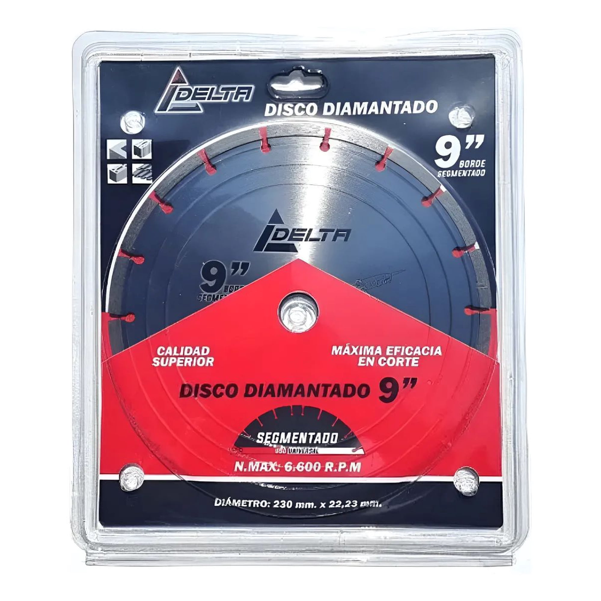 Metalfer - Disco Diamantado Segmentado Delta 9 X 22 23mm Plateado
