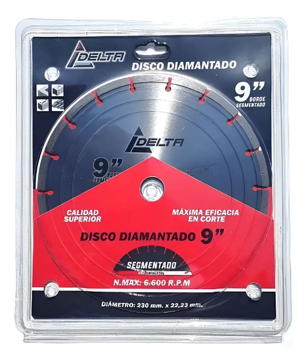 Metalfer - Disco Diamantado Segmentado Delta 9 X 22 23Mm Plateado