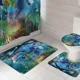 thumbnail image 2 of Alfombrillas De Baño T.f.i Diseño Varios 180x180 Cm Azul Claro Delfín, 2 of 3