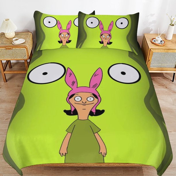 Bob's Burgers Louise Duvet Cover Set 3 Piece Bedding Set Double Sided Printing Decorative Comforter Cover Set