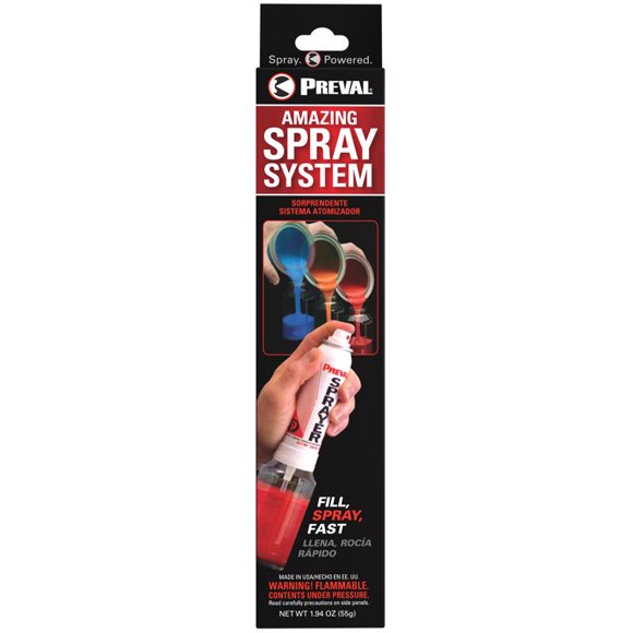 Sistema pulverizador de pintura Preval de aluminio de 60 psi con vaso de 450 ml