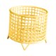 thumbnail image 3 of Cesta Redonda De Alambre De Metal, Cesta De Almacenamiento De Malla Resistente Para El Hogar, Lavandería, Inodoro, Color Dorado, 3 of 5