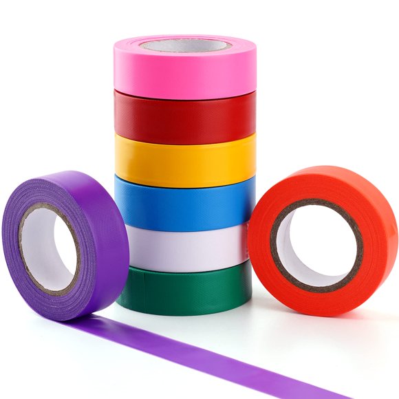 Cinta fluorescente GUFJUCH de PVC de 0,78 x 30 m, 8 colores