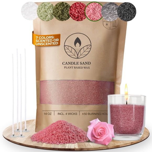 Set de granulado de cera para velas Comforder Sand 400 mL + 4 mechas