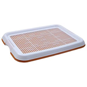 Ioensy - Orinal Para Perros, Inodoro Antideslizante, Bandeja Para Orinal De Malla Extraíble Para Perros Pequeños, Rojo Y Marrón