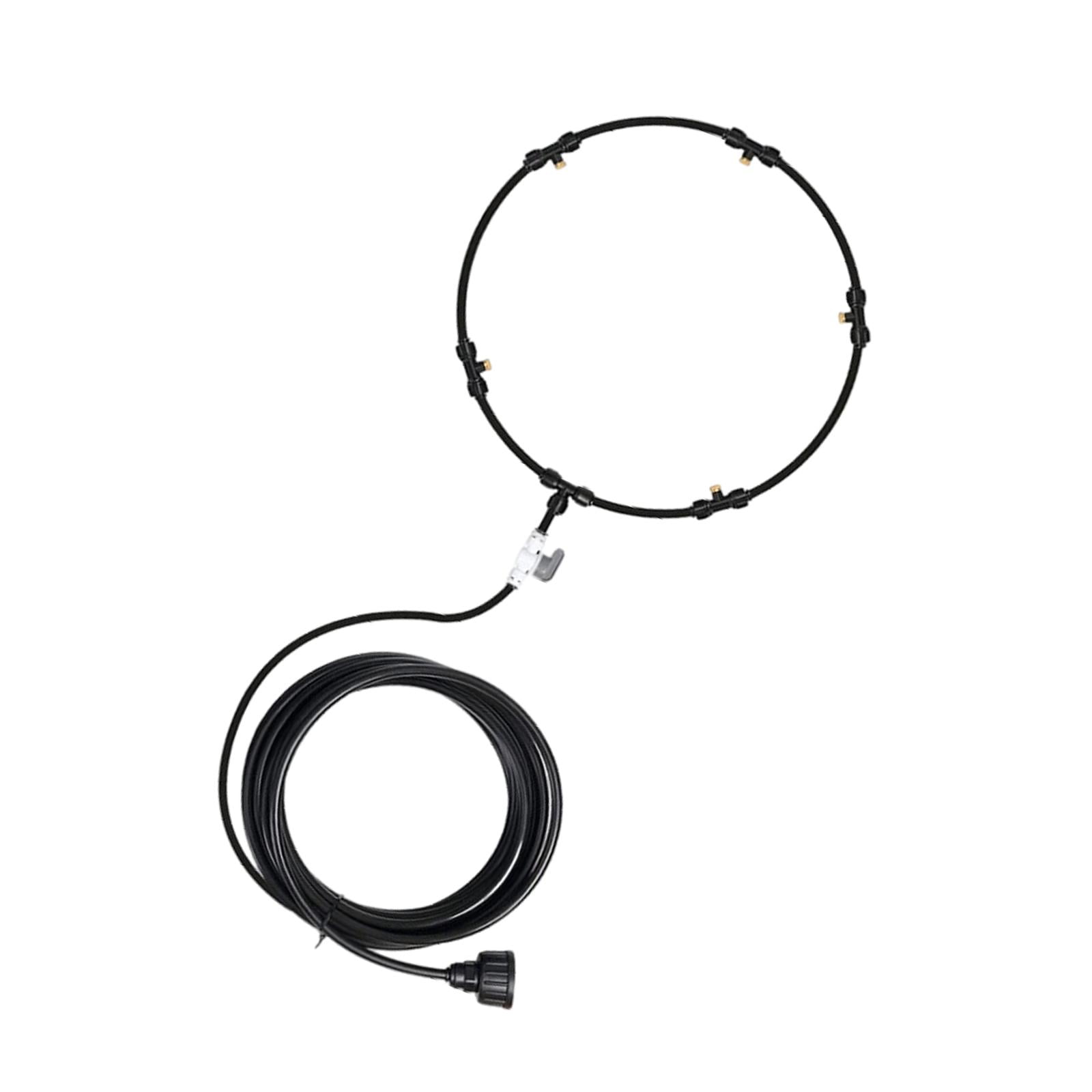 Magideal - Kit De Refrigeración De Ventilador De Sistema De Nebulización Para Exteriores, Ventiladores De Agua Diy, Rociador De Niebla De Agua Con 5 Boquillas De , 8 Cm Ee. Uu.