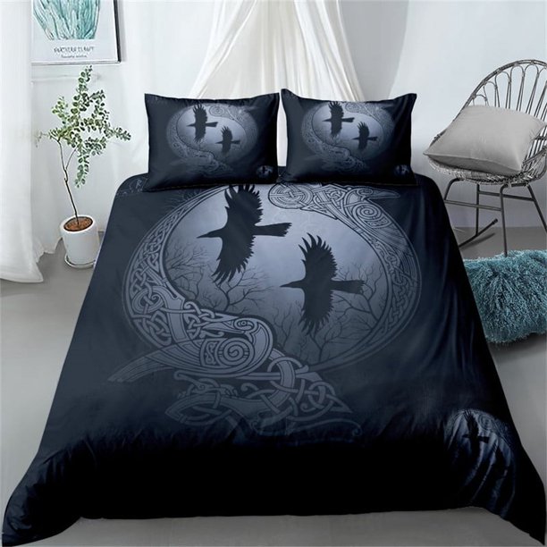 x2340 Bed SheetsVis Duvet Cover Scandinavian Culture Print Bedding Set Mythology Religion Comforter Cover For Teens Adults Gifts 3-Piece Bedding Set (1 Duvet Cover + 2 Pillow Shams) nj2340