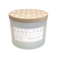 Vela Aromática Sand + Fog Clean Waves, 350 Ml, 36 Horas De Duración