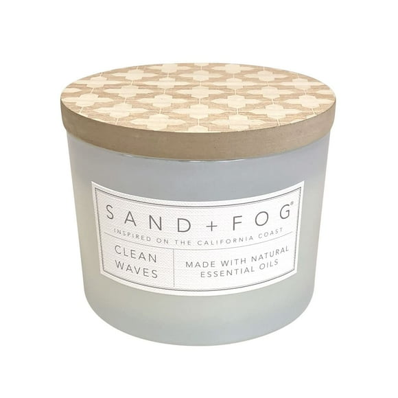 Vela aromática Sand + Fog Clean Waves, 350 ml, 36 horas de duración