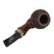 thumbnail image 1 of Pipa de madera de brezo para fumar tabaco con filtro de carbón de 9 mm, regalo artesanal (superficie dentada), 1 of 8
