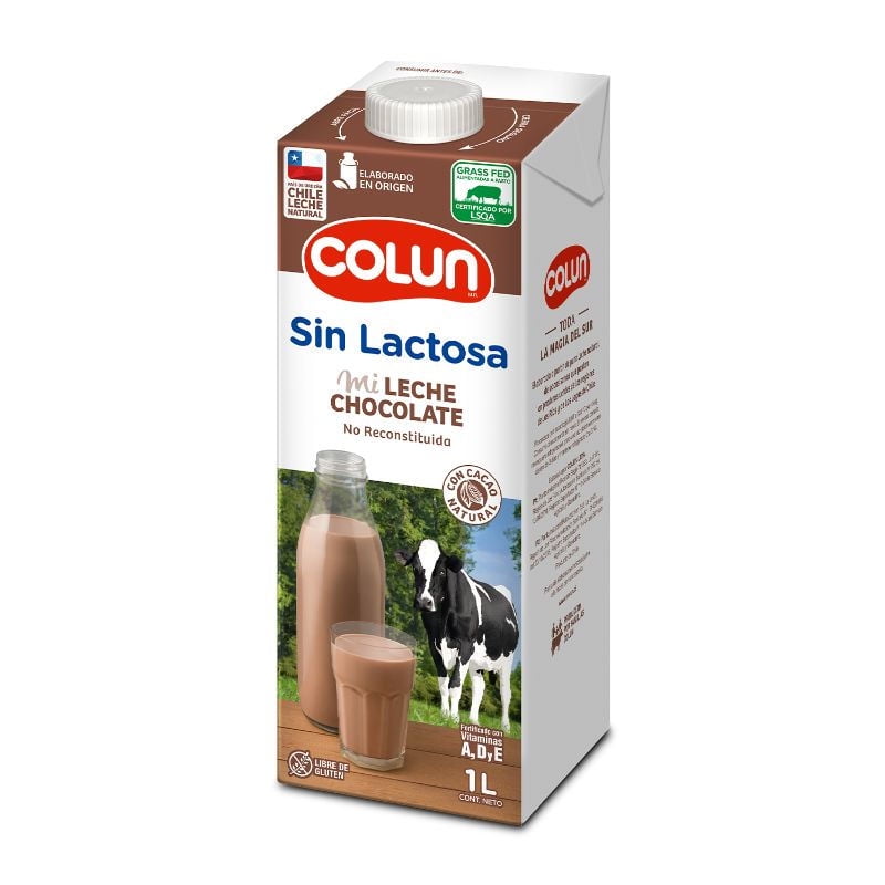 Leche Sin Lactosa Sabor Chocolate Caja 1 L Colun