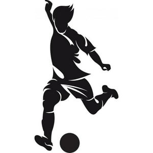 Rienda Libre Graphics - Decomural Football Player Striker Ws-17642