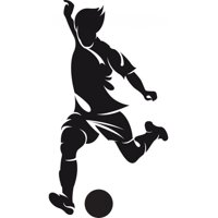 Rienda Libre Graphics - Decomural Football Player Striker Ws-17642