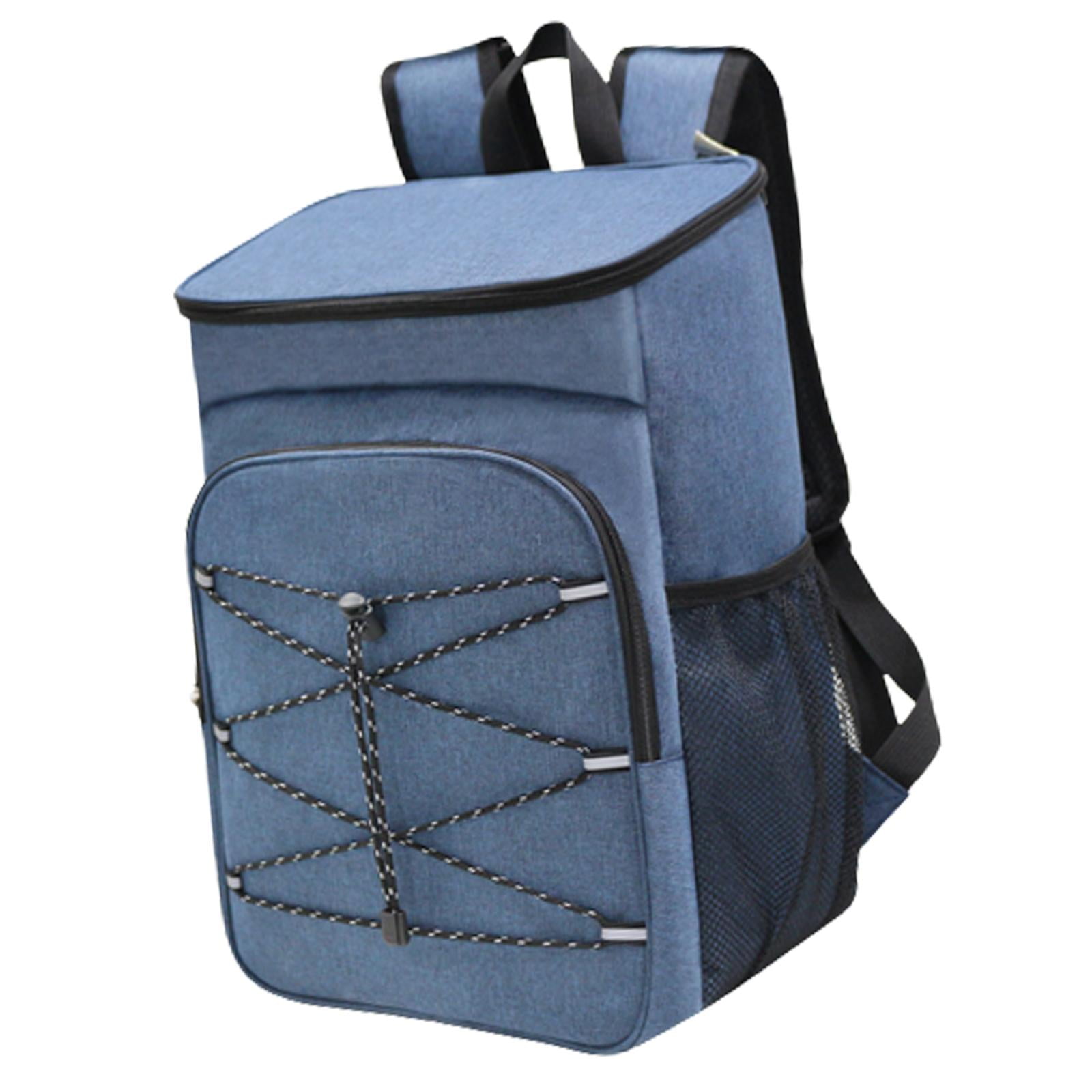 Magideal - Mochila Térmica Bolsa De Cerveza Bolsa Térmica Aislada Bolsa Térmica Portátil Mochila De Almuerzo Bolsa Térmica De Bolsillo De Malla Bolsa Térmica De Azul