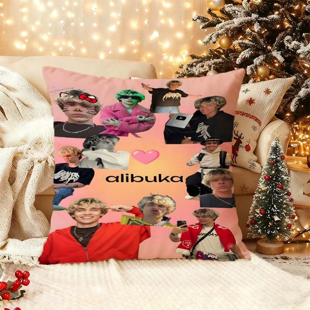 An Alibuka Collage Printed Pillowcase - Double-Sided Print Soft And Durable Polyester with Zipper Closure Machine Washable Suitable for Decorating Sofas And Bed